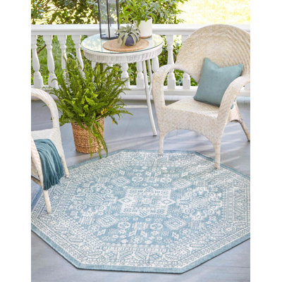 Tapis intérieur / extérieur bleu Danera