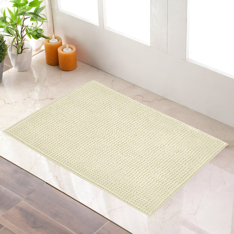 Taigen Non-Slip Indoor Door Mat, 40cm W x 60cm L, Cream
