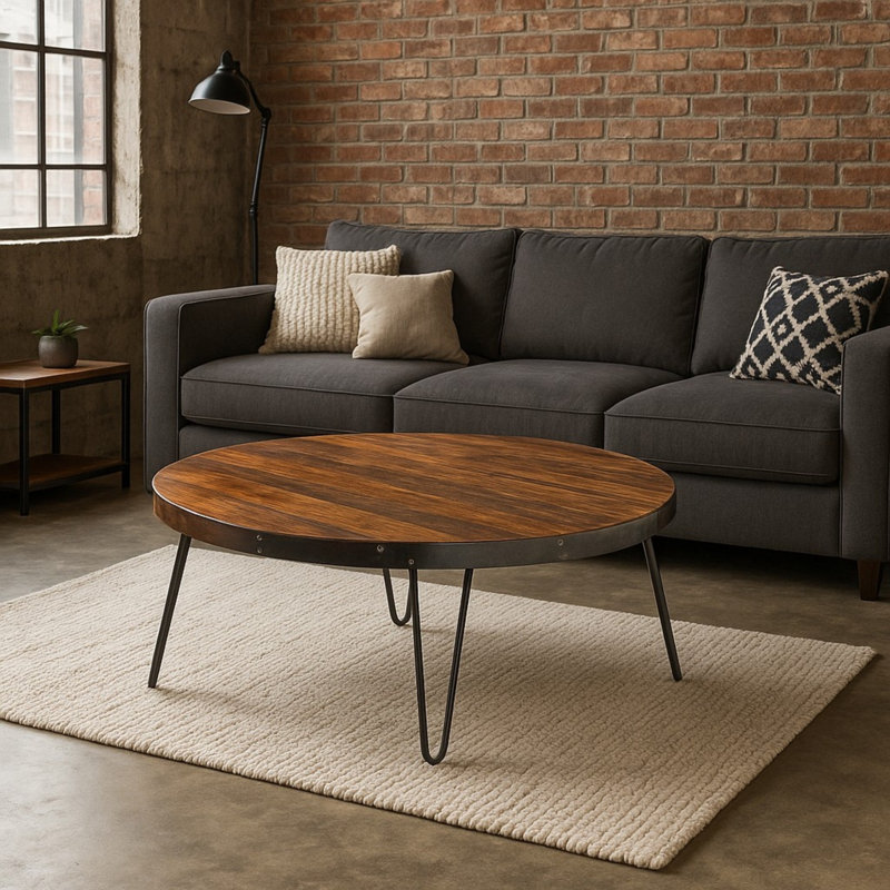 Single Coffee Table, 13.5" H x 48" L x 48" W
