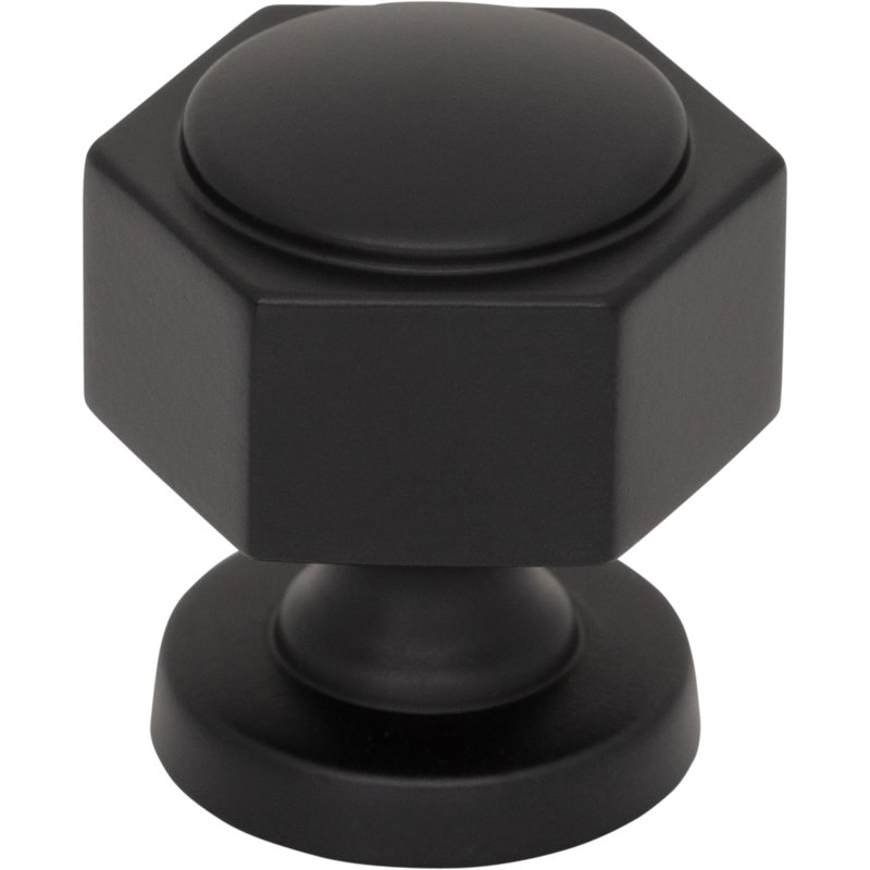 Stanmore 1 1/4" Length Geometric Knob, Matte Black