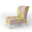 Fauteuil de chambre en tissu Golden