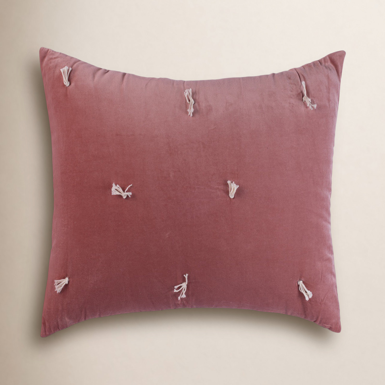 Geoff 100% Cotton Ties Sham, Euro, Blush