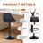 Illyas Swivel Upholstered Adjustable Height Counter Stool with Metal Frame-1577155201-1577155202