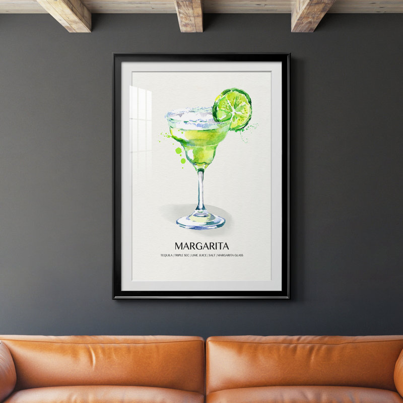 Margarita - peinture encadrée, H 30,5 po x l 42,5 po x P 1,5 po, Noir