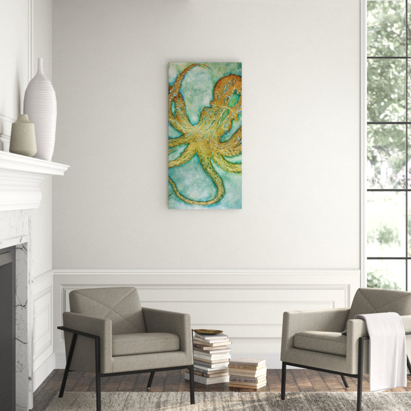 Octopoda II Painting by L. Bodine, Glass Coat
