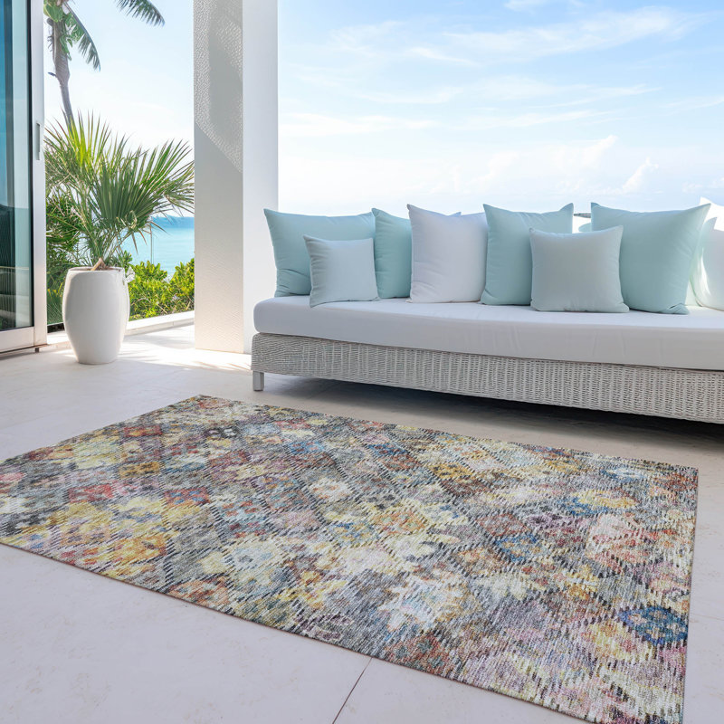 Tapis intérieur / extérieur doré San Marino , 9 pi x 12 pi