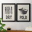 Vintage Laundry II - Ensemble de 2 encadrements d'art textuel sur toile-1382886340-1382886361
