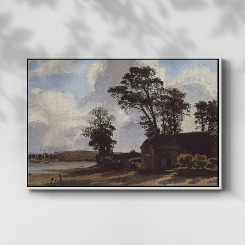 «Vintage Nautical Print-XXXIX» sur, Toile encadrée flottée blanche, H 25 po x l 37 po x P 2 po