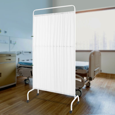 Movable Room Divider ,With Lockable Casters Folding Medical Privacy Screen For Hospitals, Clinics, Bedrooms(8.27*35.43*70.87In) by Ebern Designs