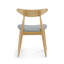 Ensemble de 2 chaises rétro en bois d'hévéa avec dossier ergonomique et coussins moelleux + beige-215028686-215028684