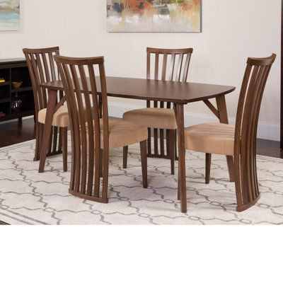 Huggard Solid Wood Top Four Leg Dining Set