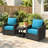 24" X 24" X 6.5" Outdoor Cushion Set Patio Chair Cushions-1257011289