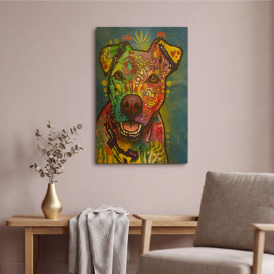 'Am Full Much Thank' By Dean Russo Gold Metal Wall Art, 16" x 24"