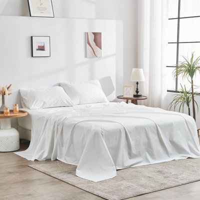 DOZ Long Staple Percale Sheet Set No Flat Sheet