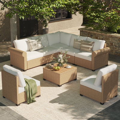 8 - Piece Outdoor Sectional Seating Group With Cushions