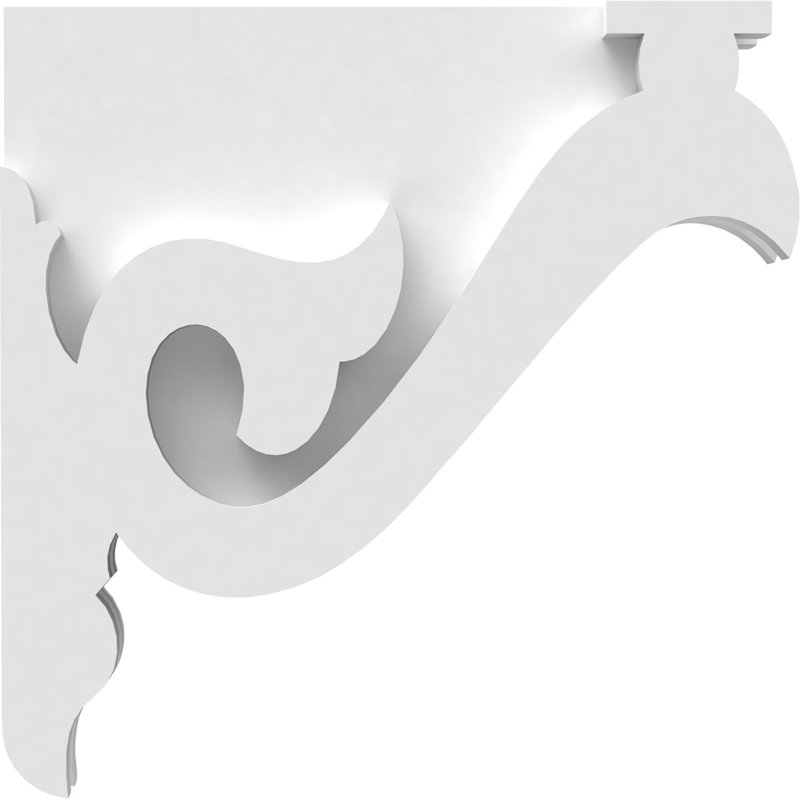 Corbeau en PVC de qualité architecturale Florence, H 8 po x l 8 po x P 1,875 po