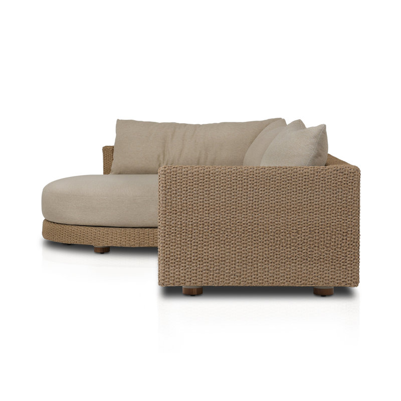Sylvan 133.5" Wide Outdoor 2 Piece Sectional, Left Hand Facing