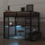 Lit mezzanine double avec bureau intégré, éclairage à DEL et escalier-193441869