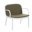 s Chat d'extérieur 3 pièces - cadre blanc, coussins, 2 fauteuils club et 1, revêtement respirant, rouille, agencement pour utilisation en polypropylène assorti, décoloré