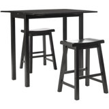 Stevphen 2 - Person Solid Wood Top Four Leg Dining Set