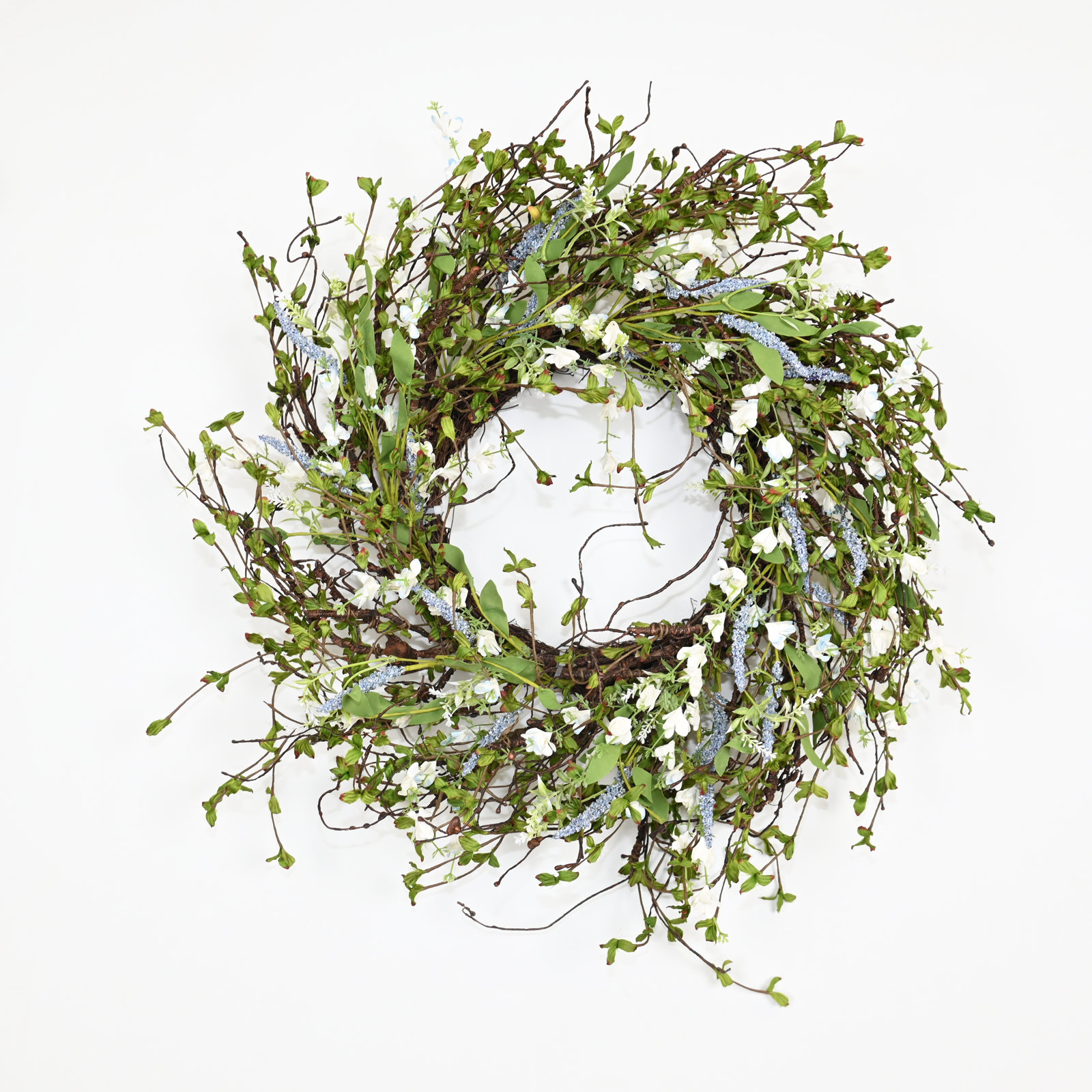 24" Handcrafted Berry Wildflower No Holiday Wreath