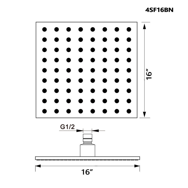 Rain Rain Shower Head 1.8 GPM GPM, Brushed Nickel