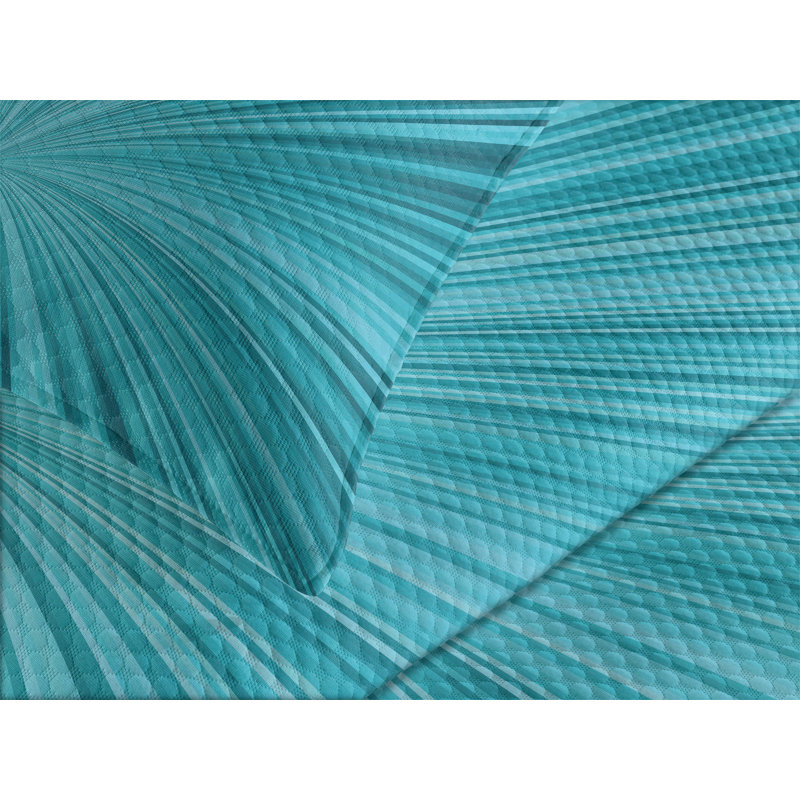 Teal Quilted Queen Bedspread Set with Pillow Shams