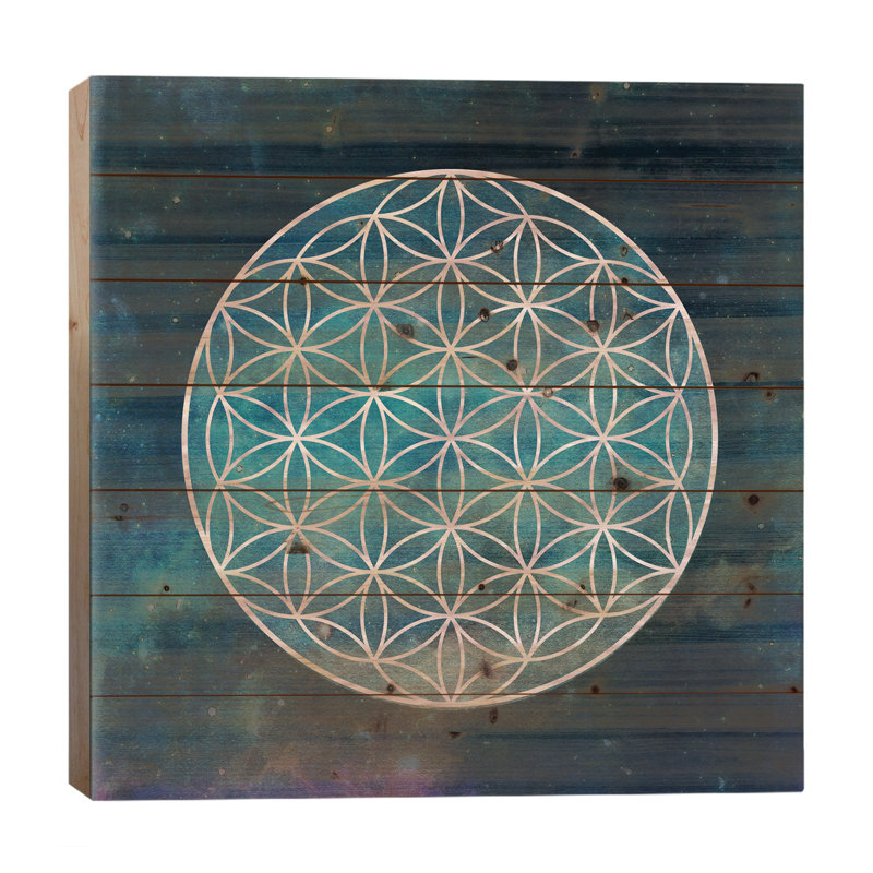 Mandala «Flower of Life» par Nature Magick - impression sur bois sans cadre