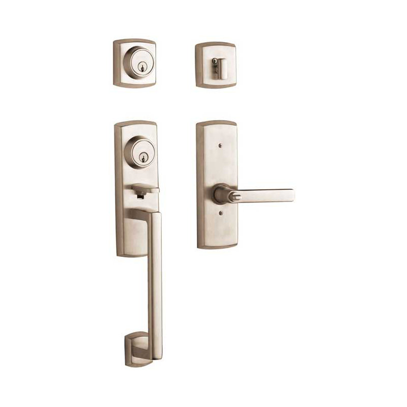 Soho Complete Inactive Dummy Handleset with Lever and Rosette, Lifetime (PVD) Satin Nickel, Right