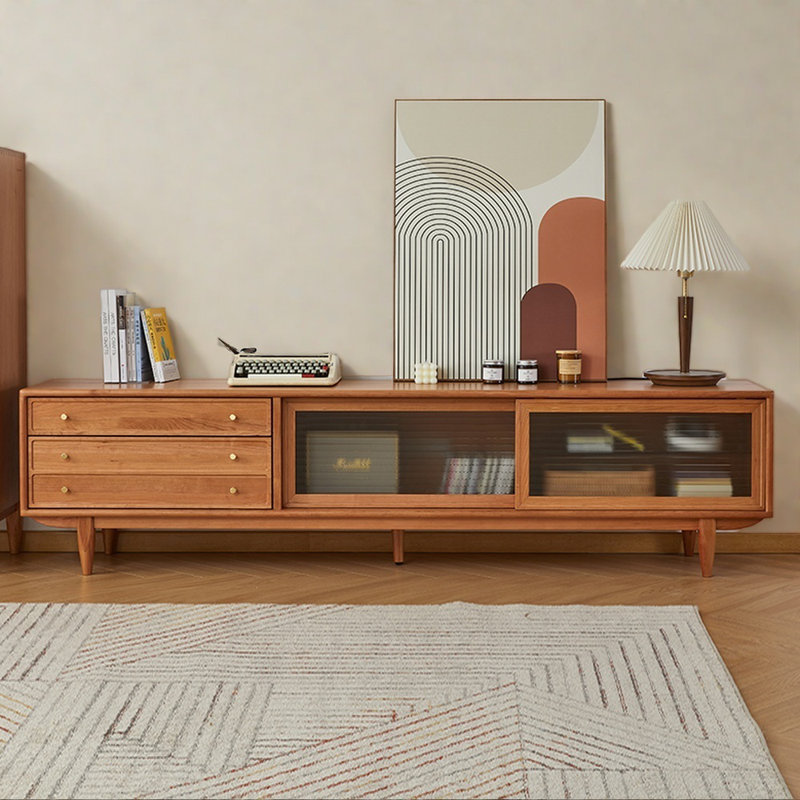 Meuble télé de style japonais, 78.74"
