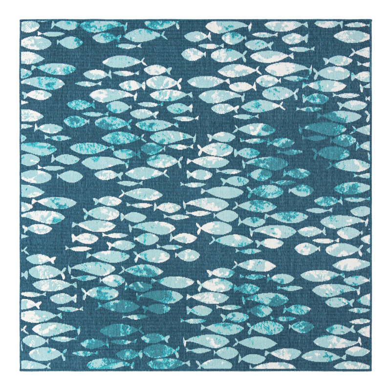 Tapis d'extérieur intérieur / extérieur Coastal, Carré 7 pi 10 po