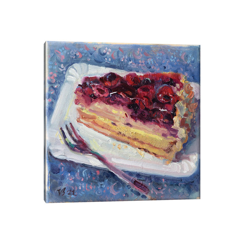 Blackberry Cake 1 Piece Wrapped Canvas Painting, 30.48 cm H x 30.48 cm W