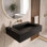 Lavabo de salle de bain mural Pyramid 24 po avec lavabo rampe - noir, sans trou