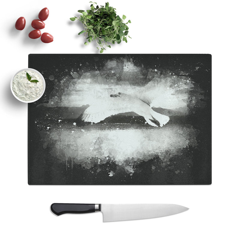 Seagull in Flight Vol.2 Paint Splash Chopping Board, 20cm W x 28.5cm L