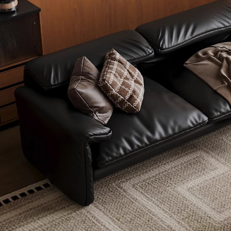 Black Adjustable-Back Foldable-Ear Sofa