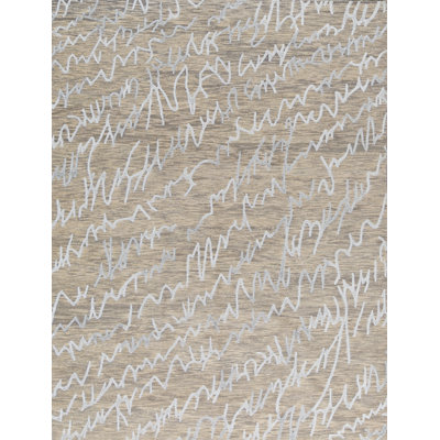 Jute / Sisal Abstract Area Rug in Silver
