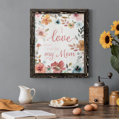 «Love Mom», art textuel sur toile