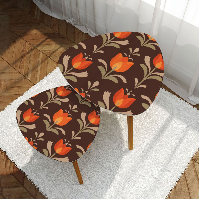 Ensemble de 2 tables basses gigognes Triangle