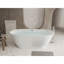 59'' Acrylic Freestanding Bathtub With Unique Diamond Pattern Design: Spacious Oval Shape,  Gloss White Finish, Chrome Overflow And Pop-Up Drain CUPC Certificate