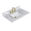 Comptoir de meuble-lavabo simple en marbre 36 po avec trous de robinet d'évier