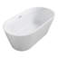 Baignoire de trempage autoportante en acrylique avec trop-plein et drain chromés, certifié cUPC L 63 po x l 31,1 po, blanc brillant 22A02-63