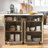 Versatile Fluted Kitchen Island With 2 Drop Leaf, Storage, Power Outlet, And Faux Marble Top For Modern Kitchens And Dining Rooms-1616280050