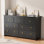 Commode noire à 7 tiroirs l 55 po Marizela