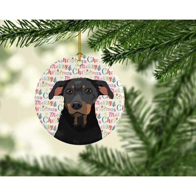 Ornement suspendu en céramique Rottweiler 5