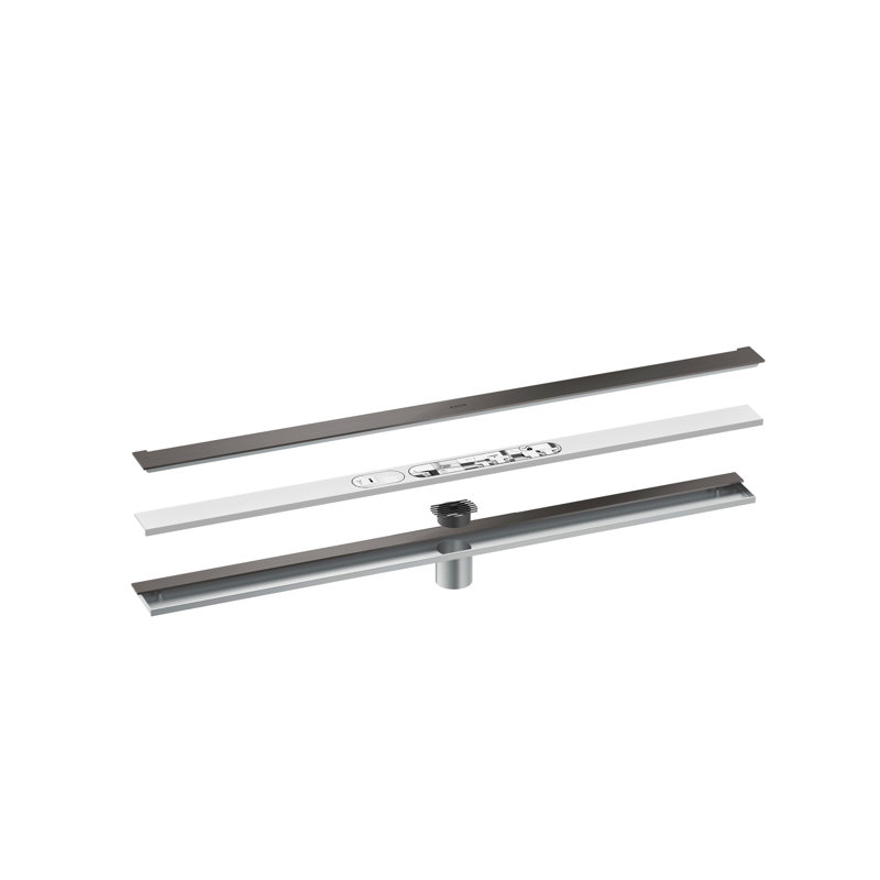 AXOR Drains Wall Installation 35 7/16", Brushed Black Chrome
