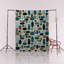 Tapis décoratif moderne à motif mixte multicolore à motif abstrait beige et bleu-1078366082