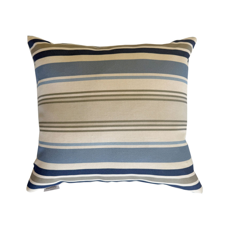 Ensemble de 2 coussins d'extérieur, Beige / bleu