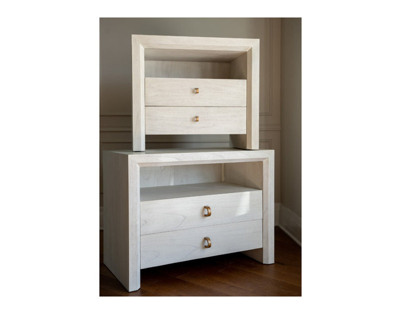 Millie 2 - Drawer Solid Wood Nightstand