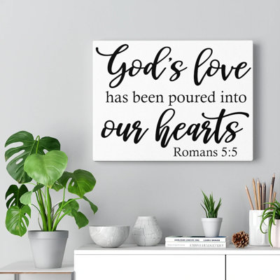 God's Love Romans 5:5 - Wrapped Canvas Print