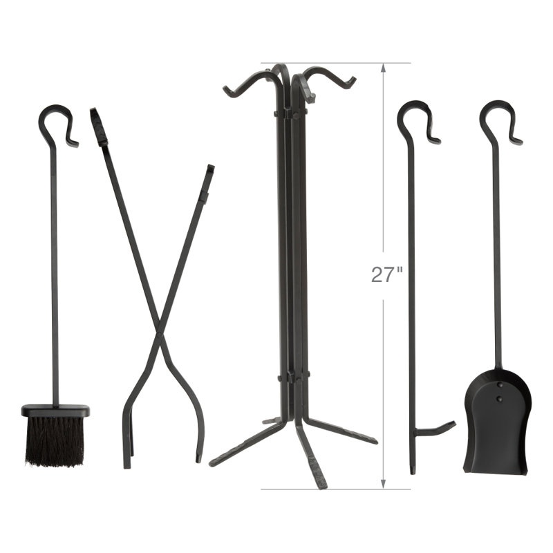 Abdalhai Iron Fireplace Tool Set